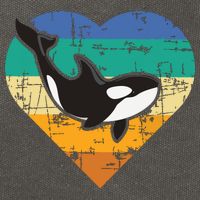 Orca Whale Heart Whale Lover Marine Biologist Whales Cotton Canvas Backpack