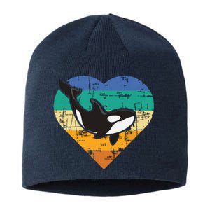 Orca Whale Heart Whale Lover Marine Biologist Whales Sustainable Beanie