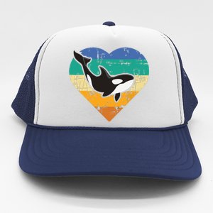 Orca Whale Heart Whale Lover Marine Biologist Whales Trucker Hat