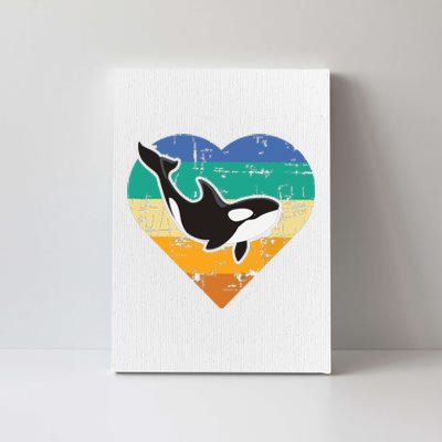 Orca Whale Heart Whale Lover Marine Biologist Whales Canvas