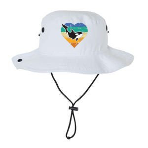 Orca Whale Heart Whale Lover Marine Biologist Whales Legacy Cool Fit Booney Bucket Hat