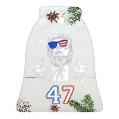 Of White House Donald Trump Ceramic Bell Ornament