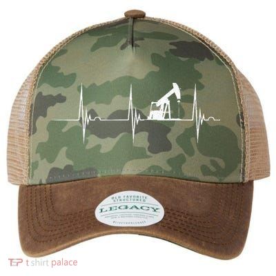 Oilfield Worker Heartbeat EKG Pulse Oil Rig American Gas Legacy Tie Dye Trucker Hat