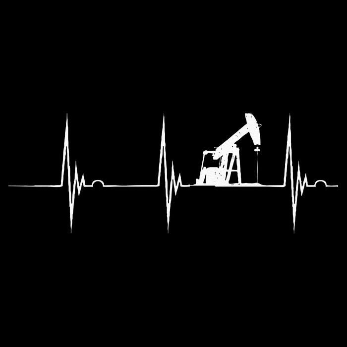 Oilfield Worker Heartbeat EKG Pulse Oil Rig American Gas 16 in Basic Backpack