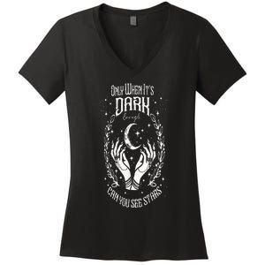 Only When It’S Dark Enough Can You See Stars Harris 2024 Women's V-Neck T-Shirt