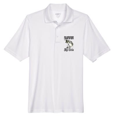 On Weekends I Hook Up With Big Girls Men's Origin Performance Pique Polo