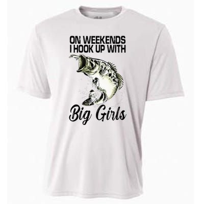 On Weekends I Hook Up With Big Girls Cooling Performance Crew T-Shirt