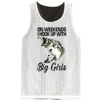 On Weekends I Hook Up With Big Girls Mesh Reversible Basketball Jersey Tank