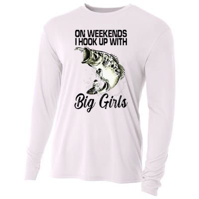 On Weekends I Hook Up With Big Girls Cooling Performance Long Sleeve Crew