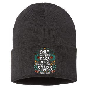 Only When It’S Dark Enough Can You See Stars Kamala Harris Sustainable Knit Beanie