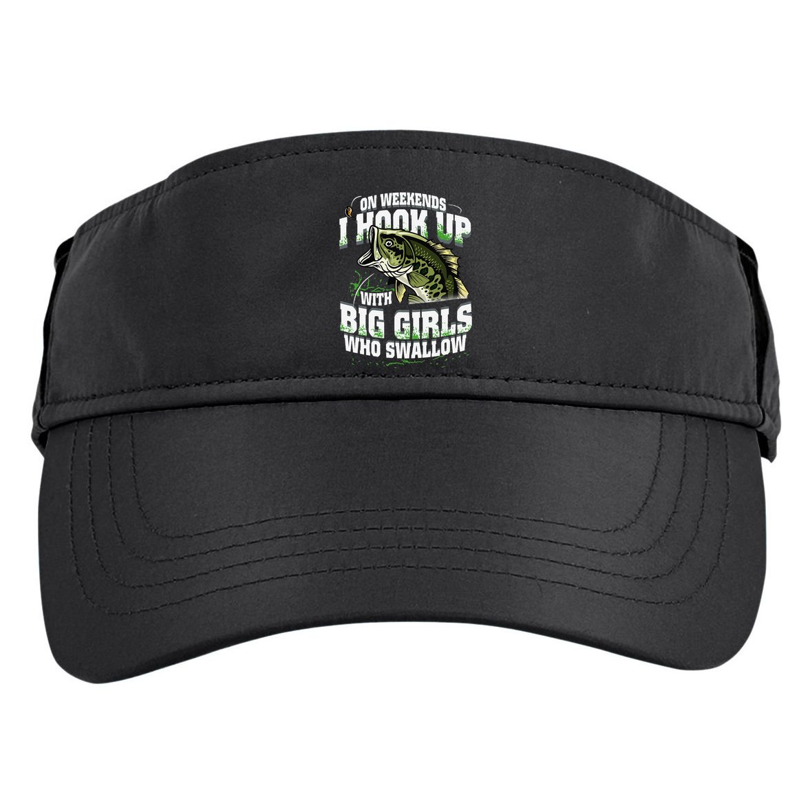 On Weekends I Hook Up With Big Girl Who Swallow Fishing Adult Drive Performance Visor