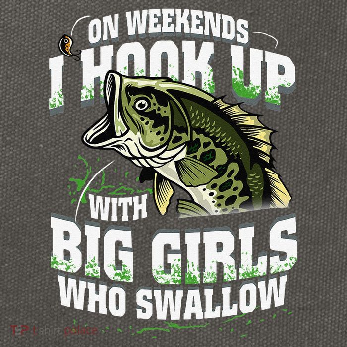 On Weekends I Hook Up With Big Girl Who Swallow Fishing Cotton Canvas Backpack