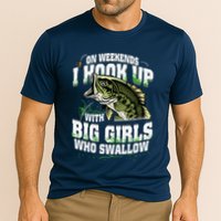 On Weekends I Hook Up With Big Girl Who Swallow Fishing Cooling Performance Crew T-Shirt