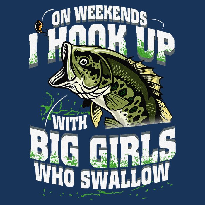 On Weekends I Hook Up With Big Girl Who Swallow Fishing Cooling Performance Crew T-Shirt