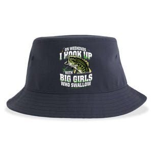 On Weekends I Hook Up With Big Girl Who Swallow Fishing Sustainable Bucket Hat