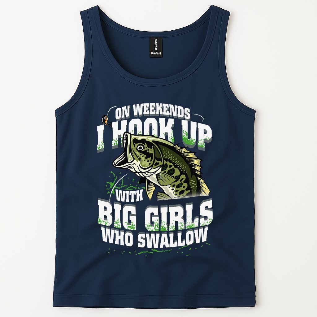 On Weekends I Hook Up With Big Girl Who Swallow Fishing Tank Top