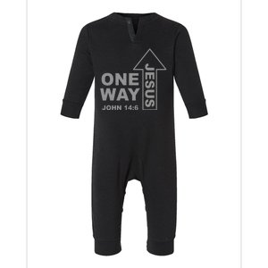 One Way Jesus Christian Infant Fleece One Piece