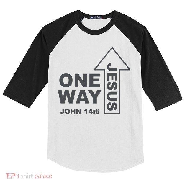 One Way Jesus Christian Kids Colorblock Raglan Jersey