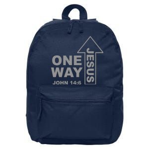 One Way Jesus Christian 16 in Basic Backpack