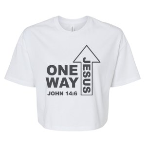 One Way Jesus Christian Bella+Canvas Jersey Crop Tee