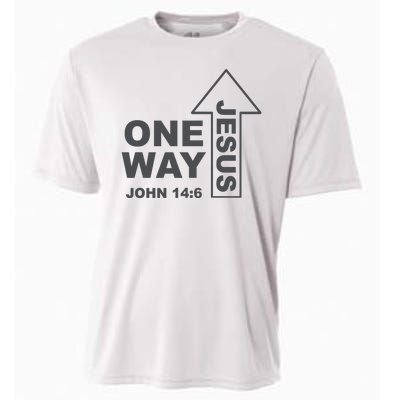 One Way Jesus Christian Cooling Performance Crew T-Shirt