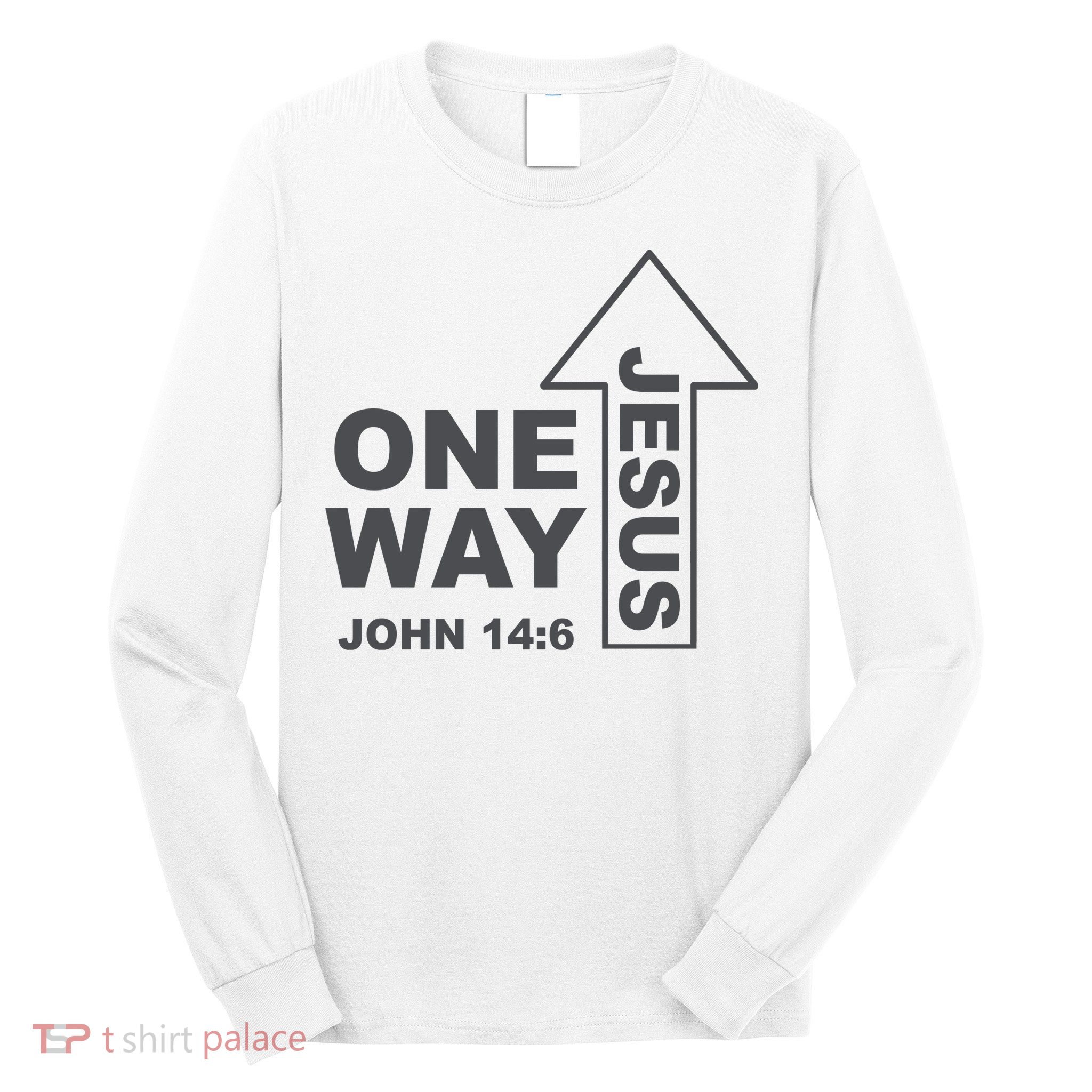 One Way Jesus Christian Long Sleeve Shirt