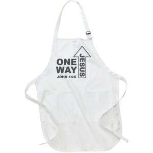 One Way Jesus Christian Full-Length Apron With Pockets