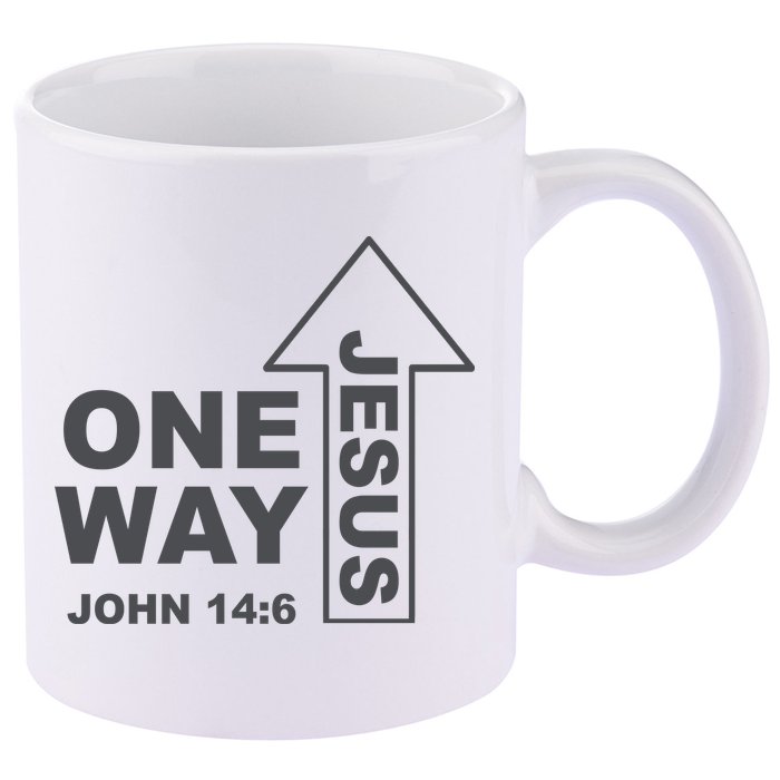 One Way Jesus Christian 11oz C Handle Ceramic Mug