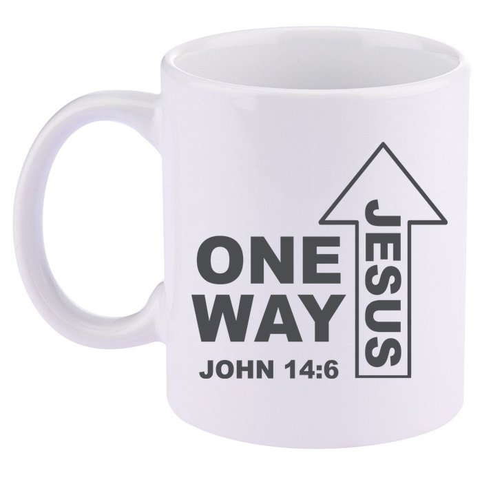 One Way Jesus Christian 11oz C Handle Ceramic Mug