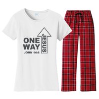 One Way Jesus Christian Women's Flannel Pajama Set