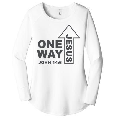 One Way Jesus Christian Women's Perfect Tri Tunic Long Sleeve Shirt