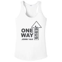 One Way Jesus Christian Ladies PosiCharge Competitor Racerback Tank