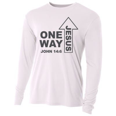 One Way Jesus Christian Cooling Performance Long Sleeve Crew