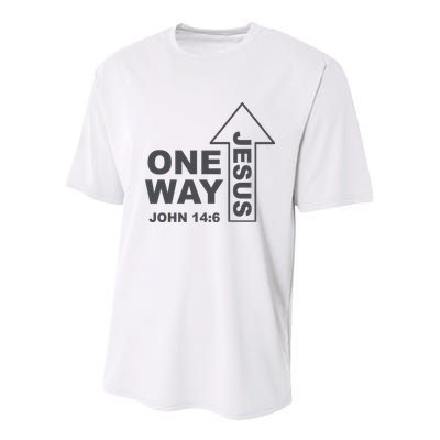 One Way Jesus Christian Youth Performance Sprint T-Shirt