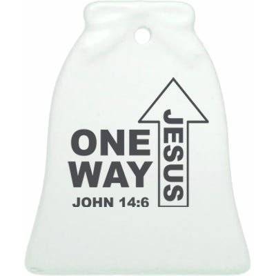 One Way Jesus Christian Ceramic Bell Ornament