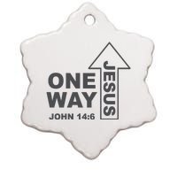 One Way Jesus Christian Ceramic Star Ornament