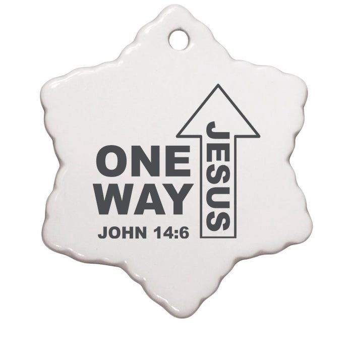 One Way Jesus Christian Ceramic Star Ornament