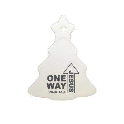 One Way Jesus Christian Ceramic Tree Ornament