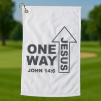 One Way Jesus Christian Golf Towel