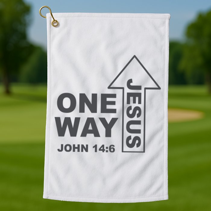 One Way Jesus Christian Golf Towel