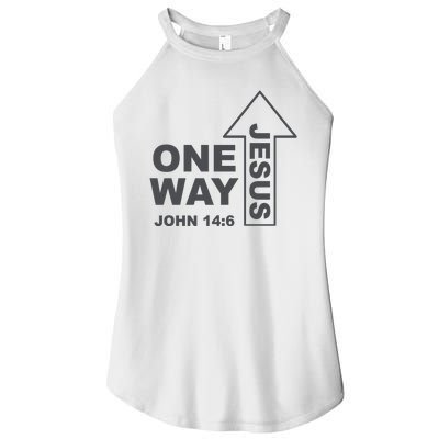 One Way Jesus Christian Women’s Perfect Tri Rocker Tank