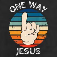 One Way Jesus People Christian Revolution Finger Up Retro Adult Drive Performance Visor