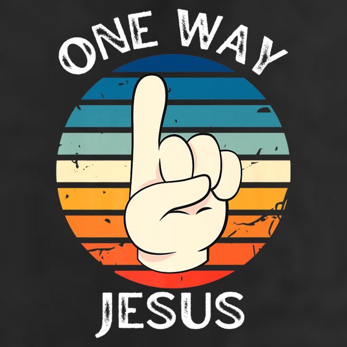 One Way Jesus People Christian Revolution Finger Up Retro Adult Drive Performance Visor