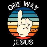 One Way Jesus People Christian Revolution Finger Up Retro Cooling Performance Long Sleeve Crew