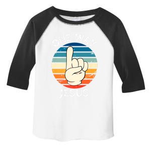 One Way Jesus People Christian Revolution Finger Up Retro Toddler Fine Jersey T-Shirt