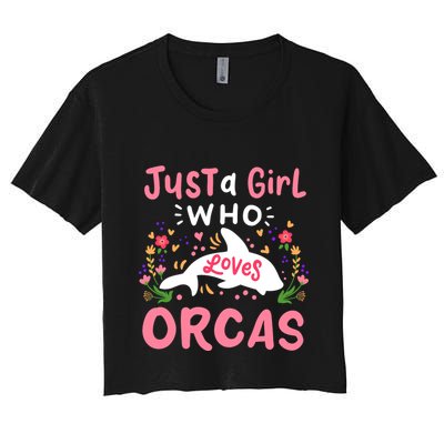 Orca Whale Just A Girl Who Loves Orcas Crop Top