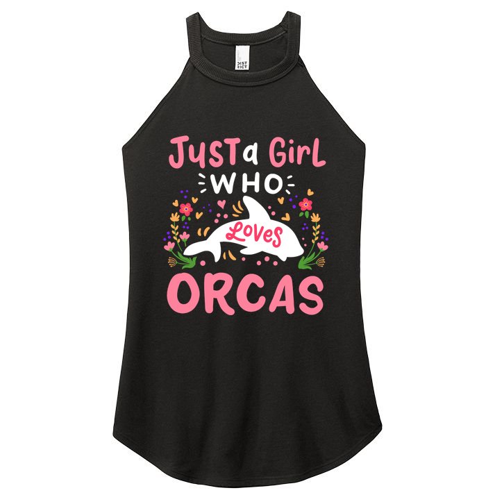 Orca Whale Just A Girl Who Loves Orcas Women's Perfect Tri Rocker Tank