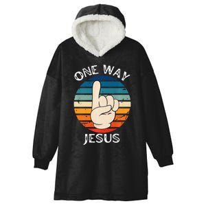 One Way Jesus People Christian Revolution Finger Up Hooded Wearable Blanket