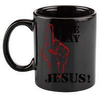 One Way Jesus People Christian Revolution Finger Up Retro 11oz C Handle Ceramic Mug