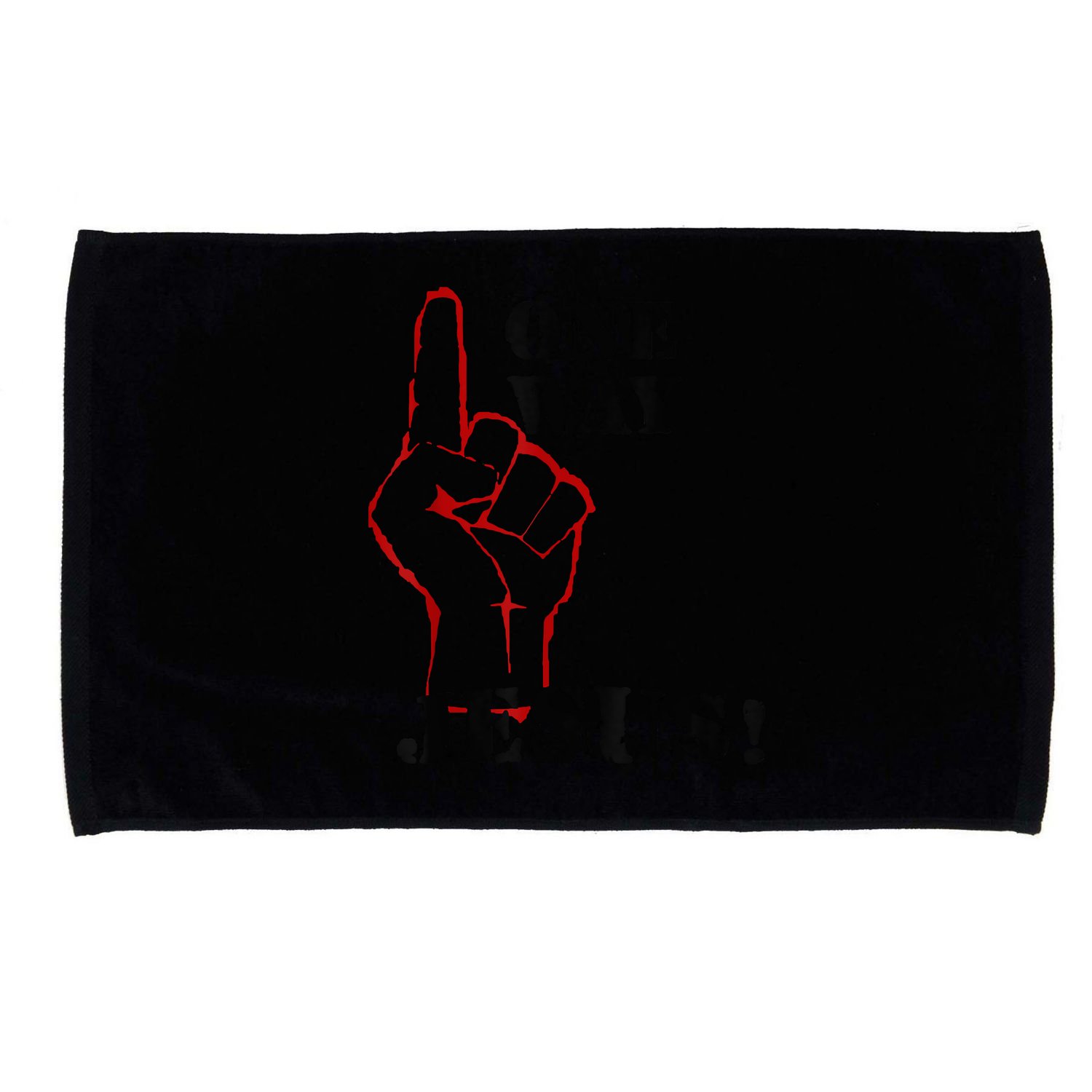 One Way Jesus People Christian Revolution Finger Up Retro Microfiber Hand Towel